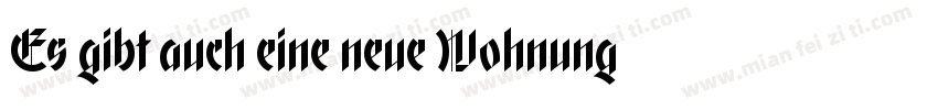 Es gibt auch eine neue Wohnung字体转换